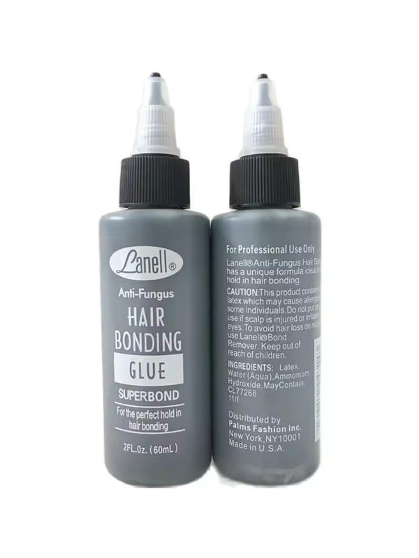 2 Oz (60 ml) Lanell Anti-fungus Hair Bonding Glue by Lanell for Black Hair Weaving, Quick - drying Hair Extension Glue, Hair Extension Tools, Invisible and Traceless, Long - lasting Stickiness., Lace Wig Adhesive