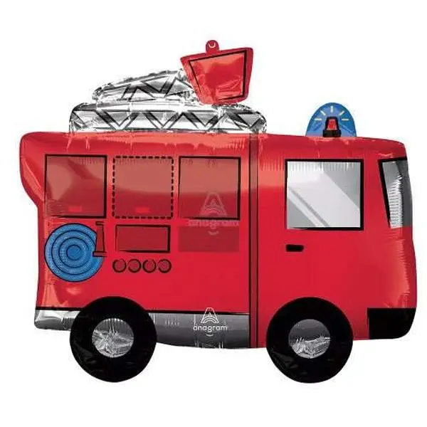 26" Firetruck Balloon Mylar Balloon