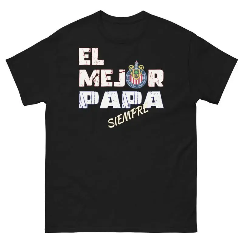 Chivas Guadalajara Soccer Men's Round Neck Short-Sleeve Casual T-Shirt - Classic Cotton Fabric, Polyester Sleeves, Father's Day Streetwear Sport Top