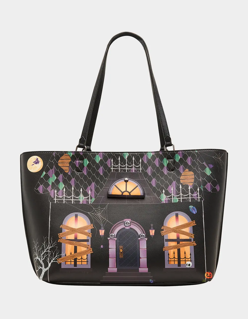 BOO & BREAKFAST TOTE BLACK/MULTI