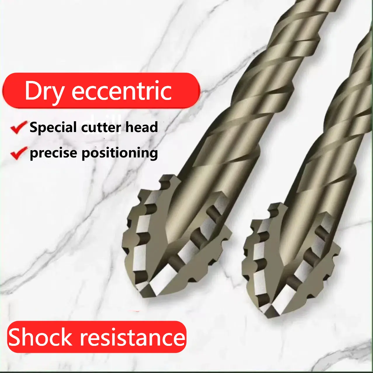 4-pack new upgraded version four-edged serrated eccentric dry full tile ceramic glass marble concrete stainless steel-10