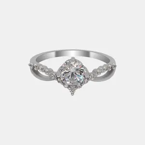 【269】1 Carat Synthetic Moissanite Ring Female Anniversary – Fashionable Jewelry for Anniversary/Birthday