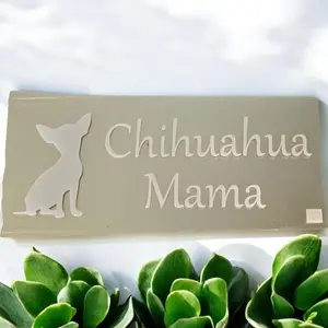 Chihuahua Mama White Car Sticker - Perfect for Laptops & Vehicles!