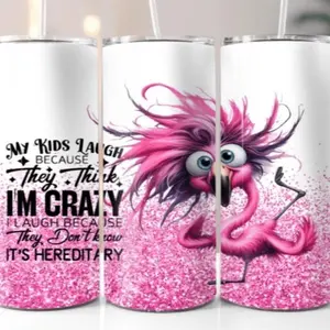 Crazy | 20oz Skinny sublimation tumbler transfer print out (TRANSFER ONLY, NOT A FINISHED TUMBLER)