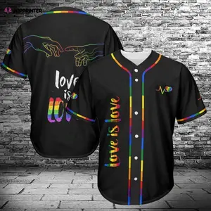 LGBT Baseball Tee Love is Love Jersey – Show Your Support! #Baseball #LGBTQ+clothing