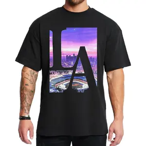 LA Skyline Sunset Chicano Clothes Chicana Cholo Chola Style Clothing Unisex Hoodie Medium Heavy Sweatshirt for Men & Women Streetwear