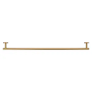 WOWOW Heavy-Duty 36 in. Stainless Steel Wall-Mounted Single Towel Bar - Brushed Gold Bathroom Hardware Accessory for Tile/Drywall, Single Bar