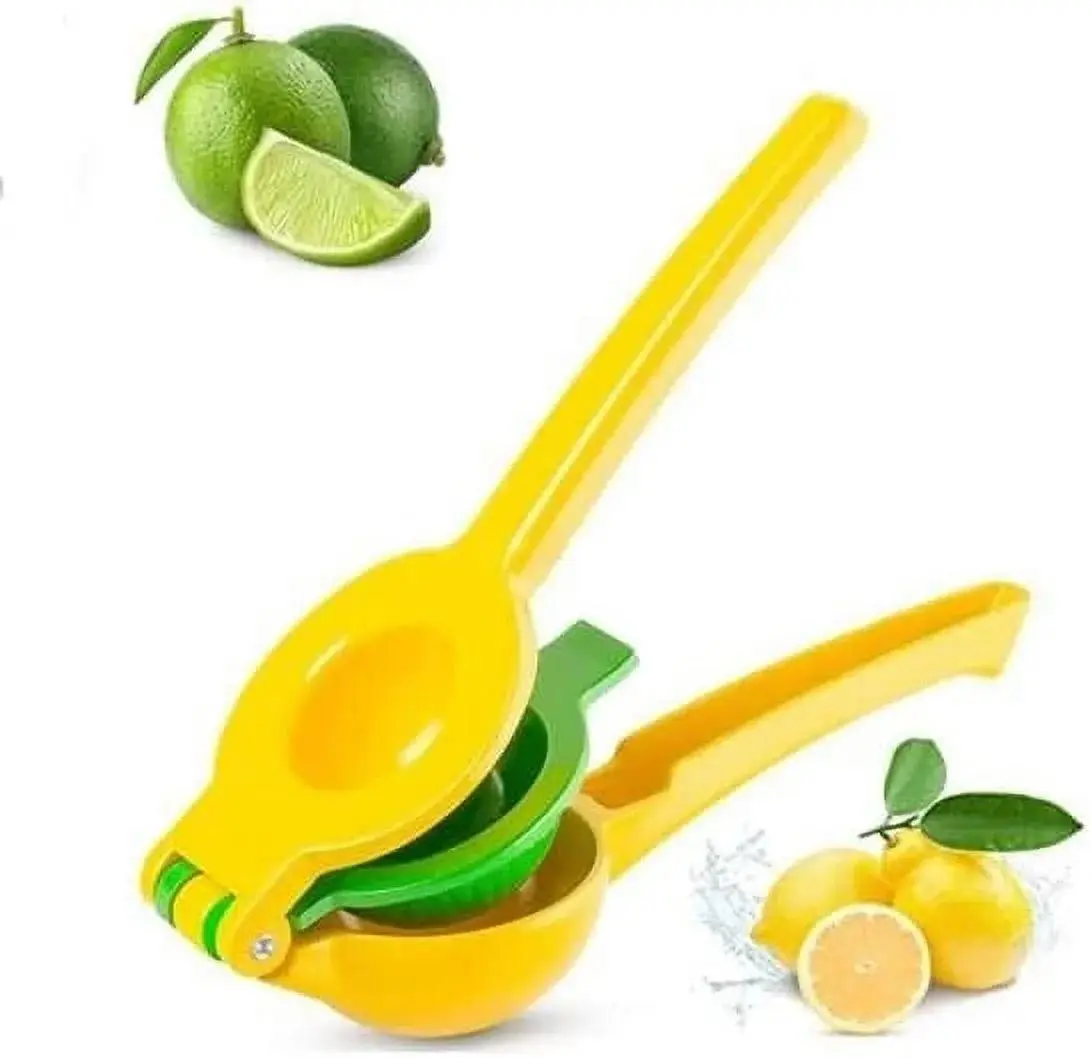 AlexTong 2-In-1 Aluminum Alloy Lemon Squeezer - Compact Home Kitchen Manual Hand Press Juicer for Lemons & Limes