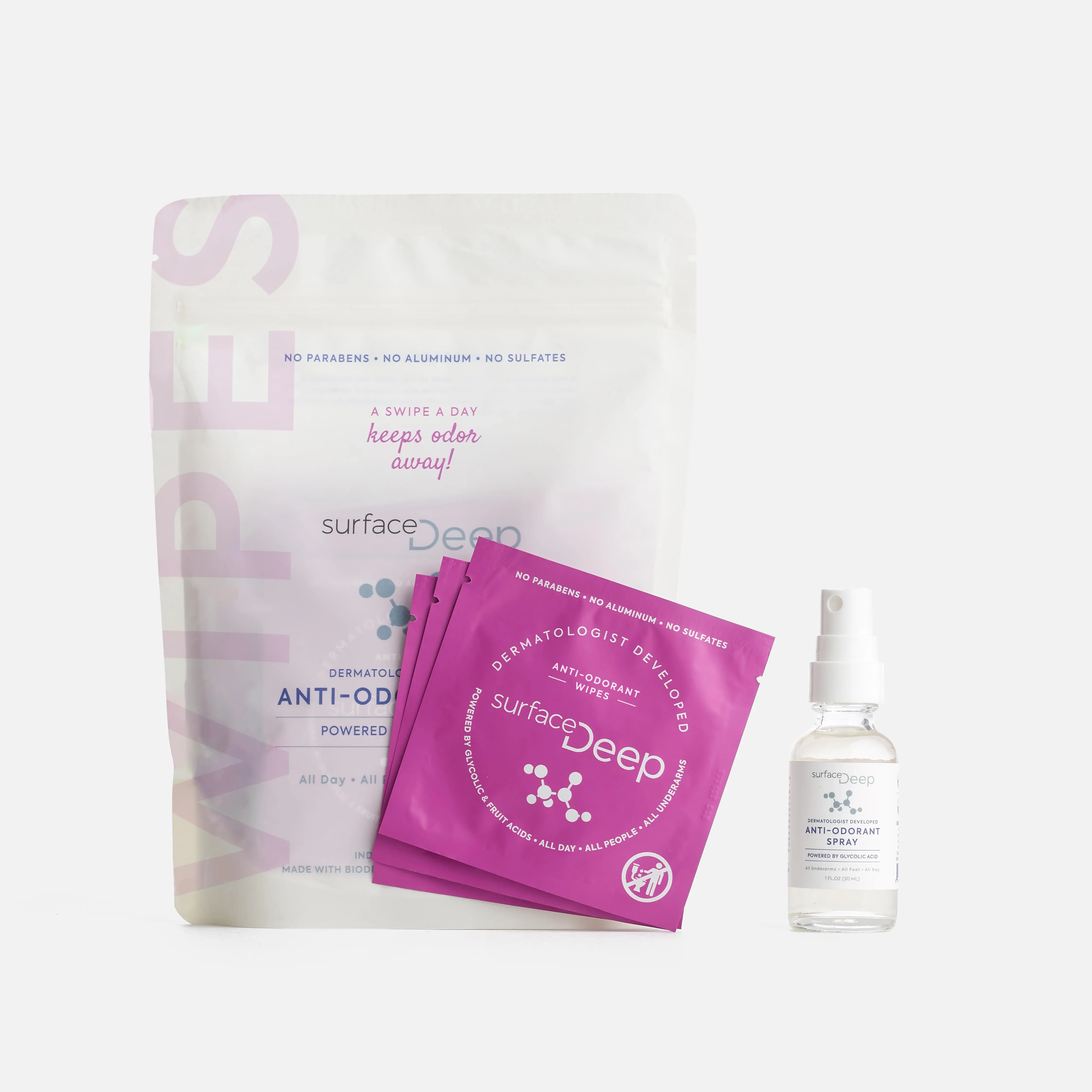 HOME AND AWAY TSA • Anti-Odorant Wipes and Travel Spray Bundle
