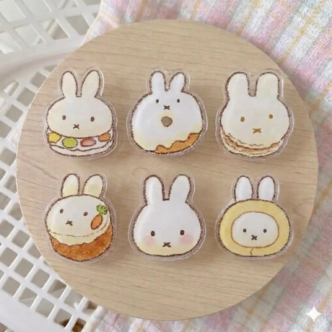 Sweet Bunny Bread Phone Grip - Cute Acrylic Macaron Griptok - Kawaii Miffy-Style Phone Stand Sweet Bunny Bread Phone Grip - Cute Acrylic Macaron Griptok - Kawaii Miffy-Style Phone Stand