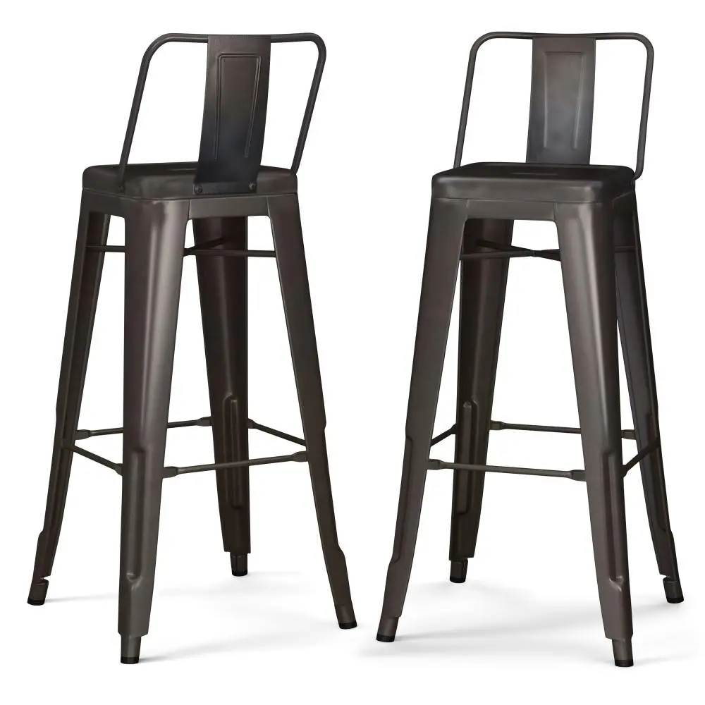 Rayne Stable 30-in Metal Bar Stools (Set of 2)