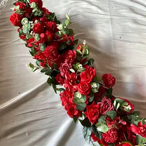 Realistic Rose Flower Arrangement for Wedding Carpet Edges, Garden Decor, Home Decoration, Elegant Floral Design