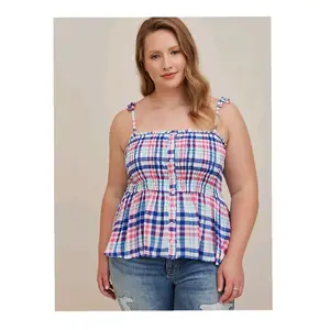 Torrid Peplum Smocked Bodice Cami