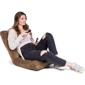 Adjustable Memory Foam Floor Chair -Lazy sofa tatami bed folding backrest single bedroom Ideal for Gaming, Reading, Meditation - Comfortable and Versatile - Suitable for and Teenagers - Comfy Foldable Floor Seat - Brown