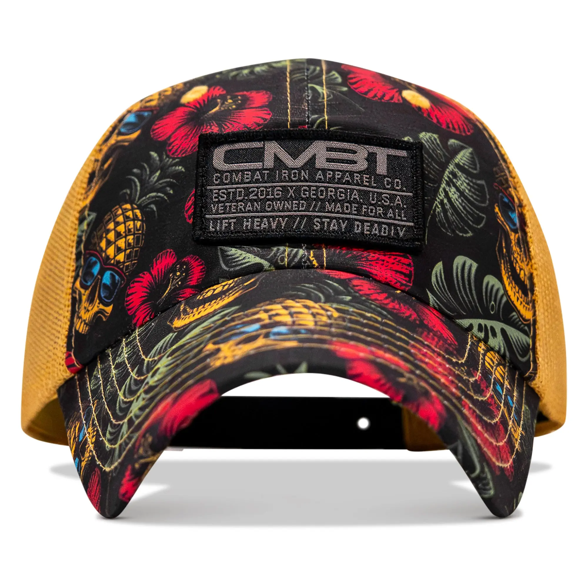 COMBAT IRON Original Subdued Tactical Patch Ripstop Mesh Adjustable Snapback Cap, Breathable Flatbill Baseball Cap Snapback, Casual Sports Hat