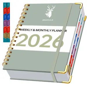 2026 Calendar Plan, Weekly and Monthly - 400-page thick planner - Suitable for daily planning, time management, and self-discipline management - Calendar, planner, and organizer