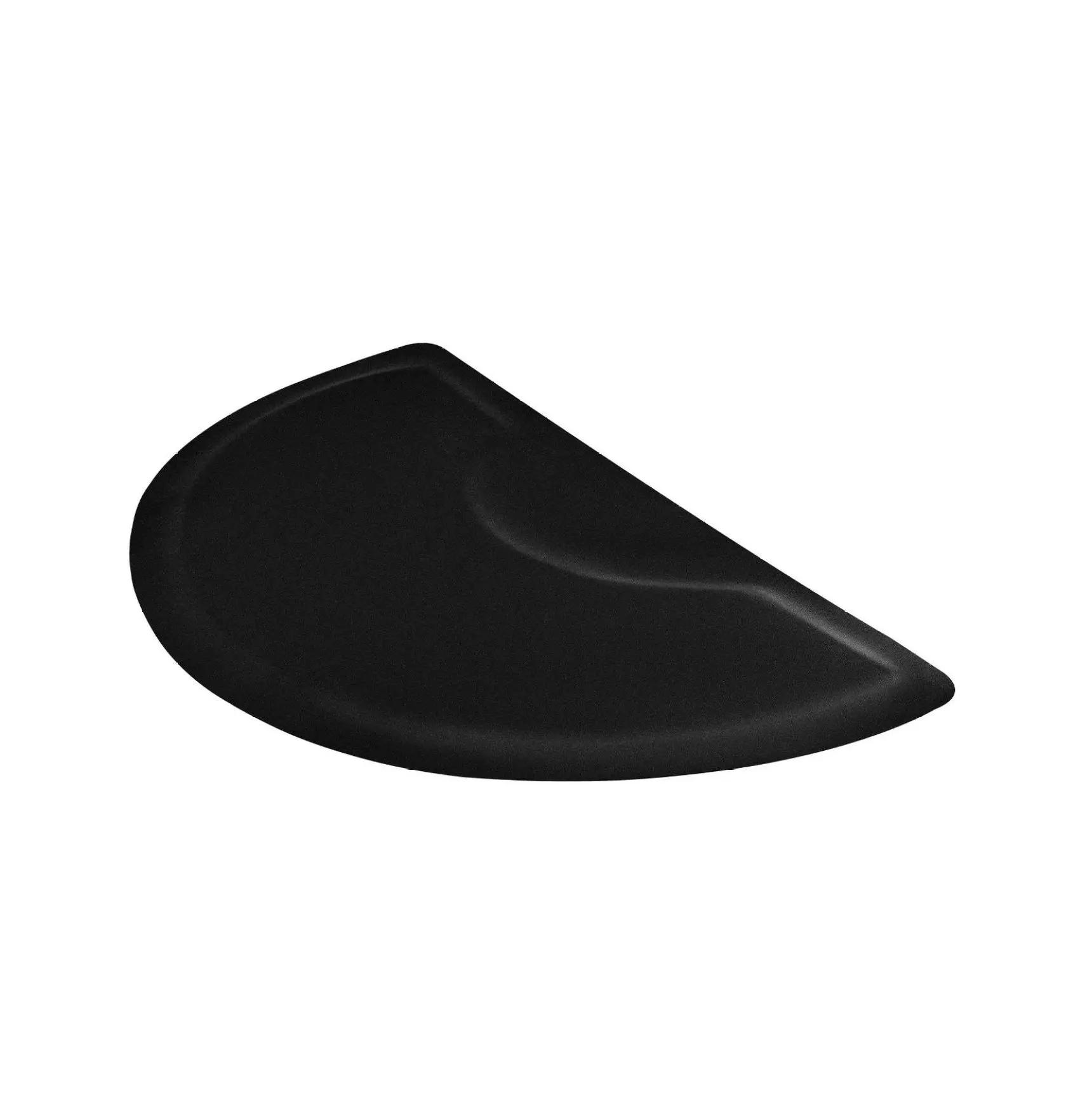 Salon Mat for Hair Stylist, 3x5 FT Semi-Circle Barber Mat, 1/2 Inch Anti Fatigue Floor Mat, PVC Surface, Round Chair Cutout, Anti-Trip Beveled Edges Semi-circle Mat 3x5ft