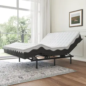 【GARVEE】Twin-Size Adjustable Bed Frame with Wireless Remote, Easy Assembly, Independent Head and Foot Adjustments, Compatible with Memory Foam & Latex Mattresses