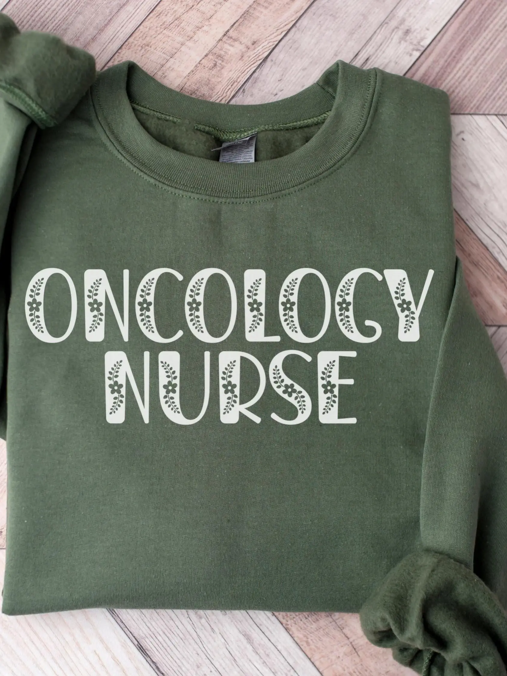 Oncology Nurse Floral Sweatshirt For Women, Chemo Nurse Crewneck, Hematology Oncology RN Gift, Cancer Care Nurse Graduation Sweater