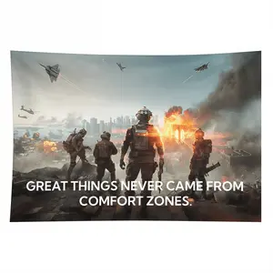 No Comfort Zones Motivational Flag college flag Banners Room Decor Tapestry Wall Mural Wall Hanging Tapestryvalentine's gift for bfwall decor flags, Wall Decoration, Inspirational Theme