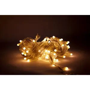 100 LED Clear String Lights Plug-in - Warm White