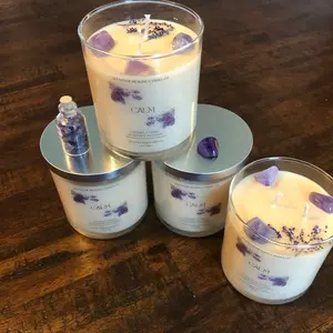 Calm Ritual Candle - Lavender & Vanilla, 12 oz, White Color, Aromatherapy Scent, Home Decor, Perfect for Relaxation