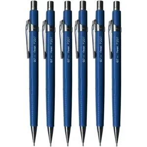 Pentel 0.7mm (P207C) Blue P200 Series Automatic Mechanical Drafting Pencil Refillable Lead Eraser (6)