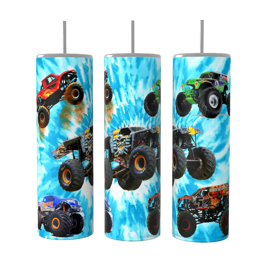 Monster Trucks 20 oz Tumbler Insulated Skinny