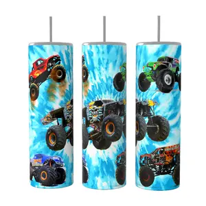 Monster Trucks 20 oz Tumbler Insulated Skinny