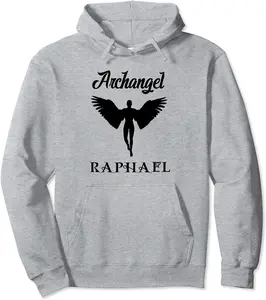 Saint Raphael the Archangel Traditional Catholic Prayer Pullover Hoodie - Tomasleza Shop 45B0C7LYJTMP