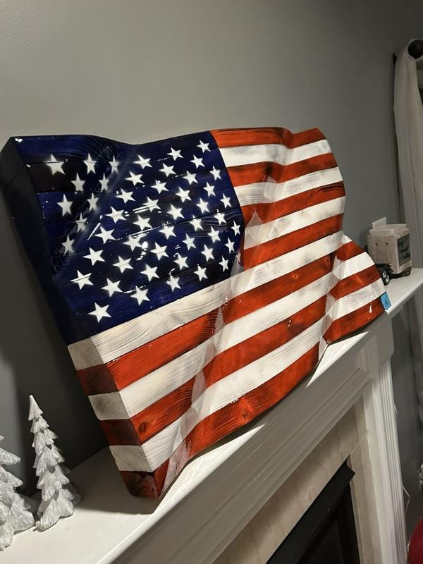 Handmade wooden American flags home decor