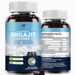 Shilajit Gummies with 85 Trace Minerals & Ashwagandha - Supports Immune System, Energy Levels & Heart Health - Natural Ingredients, Sugar-Free - 60 Count