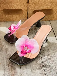 Transparent Thin Strap High Heel Sandals, Peep Toe Hollow Out Design, Perfect for Party & Daily Wear, Summer Commute & Dating