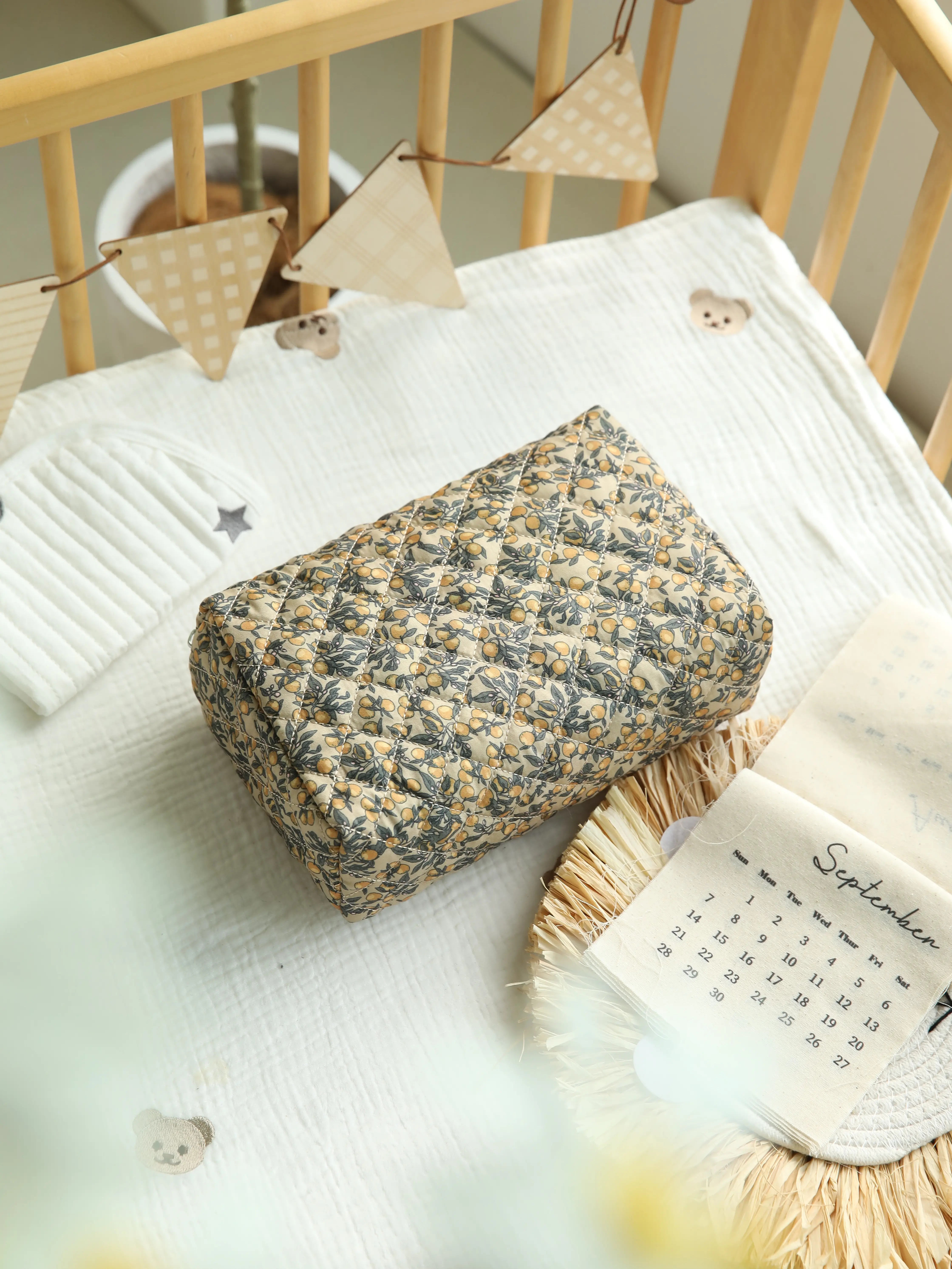 Portable Quilted Stroller Organizer Bag – Lightweight Hanging Mom ...