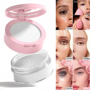 DUNUF Long-lasting Oil-Control and Waterproof Powder Compact & Loose Powder 2-in-1. Eye powder compact, oil-control loose powder for the face, available in two colors.