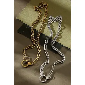 The Long Road Patchwork Chain Cuff Keeper Necklace