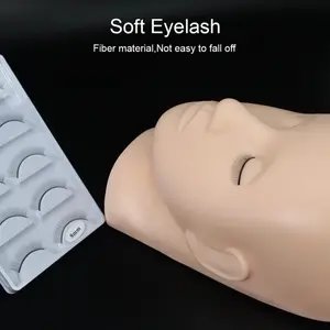 Practice Mannequin Head for Eyelash Extension Training False Eyelashes Extensions Mannequin Head Kit Cosmetic Set Makeup Durable