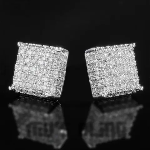 1 Pair Fashion Rhinestone Decorated Stud Earrings for Women, Fashion Jewelry for Party, Daily Clothing Decor, Trendy All-match & Exquisite Jewelry for Birthday Gift, Fashionable Jewelry Accessories