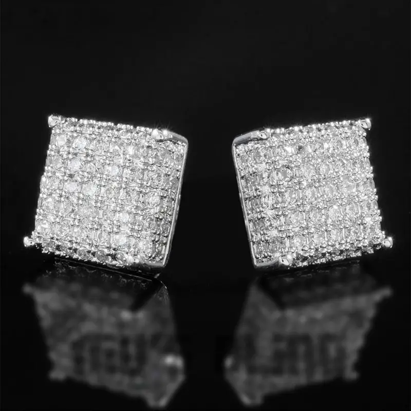 1 Pair Fashion Rhinestone Decorated Stud Earrings for Women, Fashion Jewelry for Party, Daily Clothing Decor, Trendy All-match & Exquisite Jewelry for Birthday Gift, Fashionable Jewelry Accessories