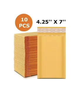 Giftday777 Bubble Mailers 4 x 7 Sealed Padded Envelopes Yellow Quantity 10