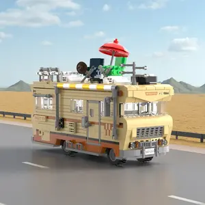 Post-Apocalyptic RV Building Set, Building Block Model, Movie Theme, Camping Car Motorcycle Models, Abs Material, Puzzle Toy, Home Decor, Gift for Teens Adults