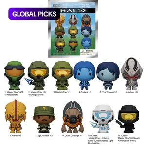 1PC HALO Officially Licensed 3D Anime Character Series Action Figure Mystery Bulk Bag Random One Cortana H3 and Master Chief H1 or Other Characters for Family Friend Fans Anniversary Birthday Gifts #TOP PICKS