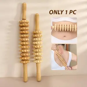Wooden Massage Roller Gear Design, Full Body Acupuncture Relief Tool, Body Care, Suitable for Legs Arms Back, Universal Massager Stick, Muscle Roller Stick, Large Small Sizes Available