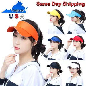 Visor Hat For Sports Tennis Golf Plain Color Summer Beach Sun Blocker Comfortable Breathable Woman