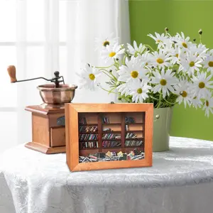 Miniature Books - Display Case for Small Books with Wooden Frame(200pcs mini books+1 Mini bookshelf)