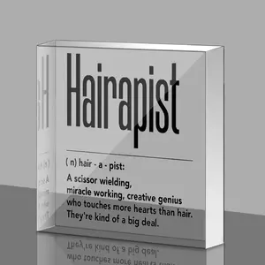 Hairdresser Definition Clear Acrylic Desktop Decoration, Funny Hairdresser Definition Ornament, Fashionable Office Decoration for Salon or Home, Signs