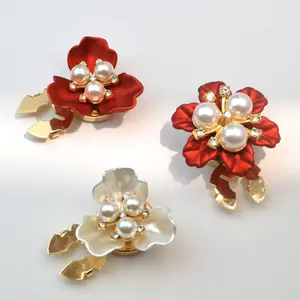 Button Covers three-petal flower  shirt dress sleeve petal button cover cufflink shirt decoration Button