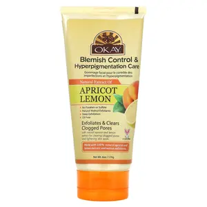 Okay Pure Naturals Apricot Lemon Scrub, 6 oz (170 g)