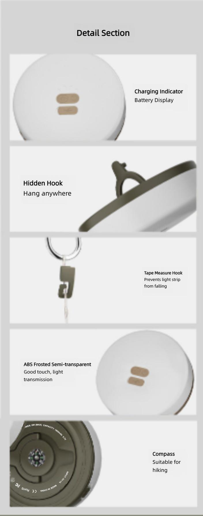 Camping Light Outdoor Canopy Tent Light Decorative LED Small String Lights Camp Lighting Atmosphere Light