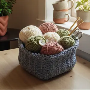 Handmade Heart-Shaped Macrame Basket